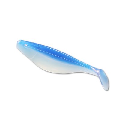 6" GIANT SASSY SHAD STRIPER PACKAGING 3 PACKWHITE PEARL / BL