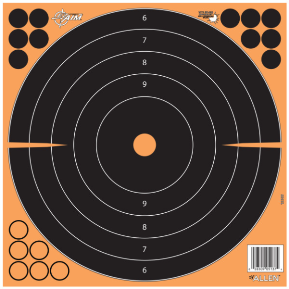 EZ Aim Splash Adhesive 12 X 12 Round Bullseye Targets 100 Pa