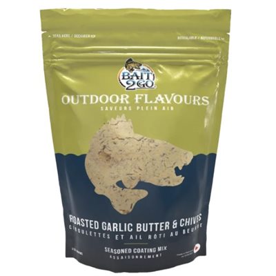 roasted Garlic butter and chives seasoned coating mix