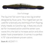 "4.75"" COONTAIL  / WATERMELON RED FLAKE / JUNEBUG (PAQ. DE