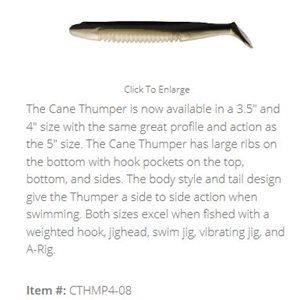 "4.25"" CANE THUMPER / REEL SHAD (7 PACK)"