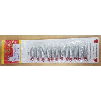1 / 16 OZ MINNOW HEAD JIG / CRAPPIE MINNR / RED / SLV GLT / PRL (1