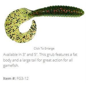 "3"" FAT GRUB / WATERMELON RED (10 PACK)"