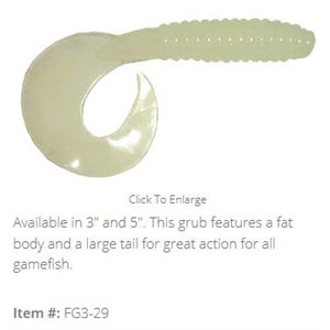 "3"" FAT GRUB / GLOW (10 PACK)"