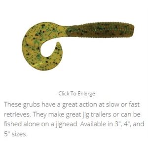 3" Finesse GrubPumpkin Pepper Green