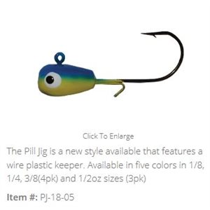 BIG BITE PILL JIG 1 / 8OZ / BLUE / YELLOW (3 PACK)