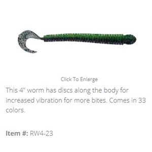 "4"" DISC WORM / SOUR GRAPES (10 PACK)"