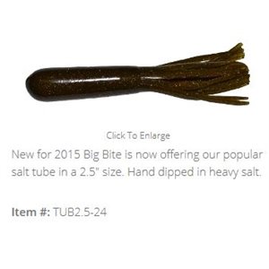 "2.5"" SALT TUBE / GREEN PUMPKIN ROADKILL (10 PACK)"