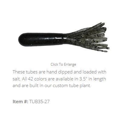 "3.5"" SALT TUBE / DARK MELON PEPPER (PAQ. 10)