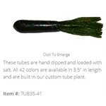 "3.5"" SALT TUBE / GREEN NEON RED (10 PACK)"