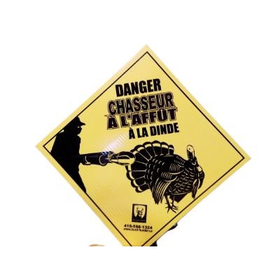 AFFICHE CHASSEUR DE DINDE À L AFFÛT