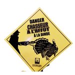 AFFICHE CHASSEUR DE DINDE À L AFFÛT