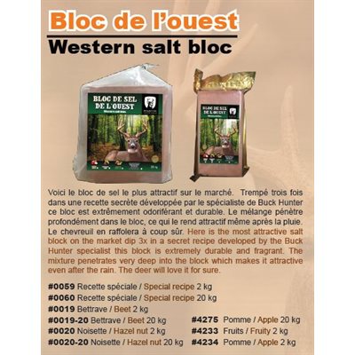 BLOC SEL DE L'OUEST POMME 20 KG