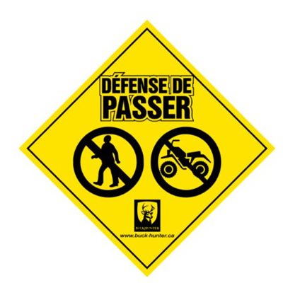 AFFICHE DEFENSE DE PASSER 12X12