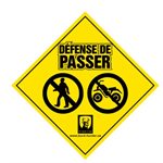 AFFICHE DEFENSE DE PASSER 12X12