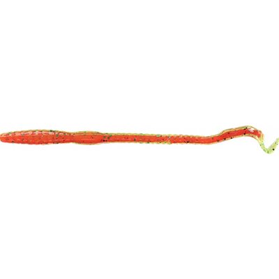 "6"" PHENOM WORM 10 PCS FLOCON VERT NOYAU ROUGE CHARTREUSE"