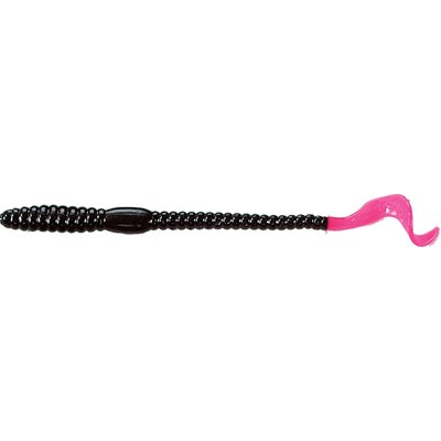 "6"" PHENOM WORM 10 PCS BLACK PINK TAIL"
