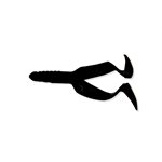 "4"" DOUBLE TAIL 10 PCS BLACK"