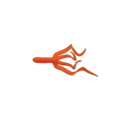 "4"" SPLIT DOUBLE TAIL 10 PCS ORANGE"