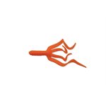"4"" SPLIT DOUBLE TAIL 10 PCS ORANGE"