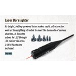 .22 - .50 CALIBER - 5 ARBORS, LASER BORESIGHTER, CLAM
