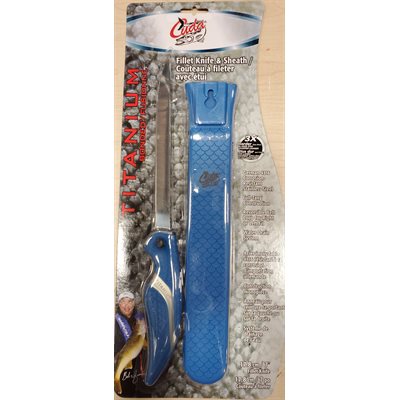 Cuda 7" Titanium Bonded Freshwater Fillet Knife with Sheath