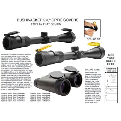 270° OPTIC COVER - SIZE 6 - SEE-THRU AMBER