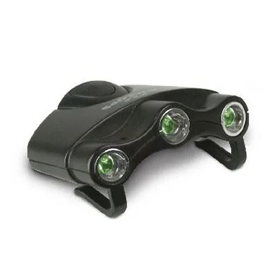 3 Green LED Hat Clip Light