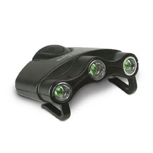 3 Green LED Hat Clip Light