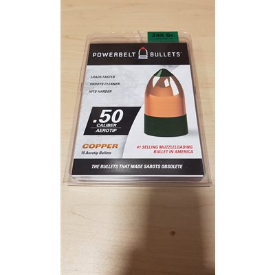 PowerBeltä Bullets – 15 pk .50 Cal. 245 gr. Copper,