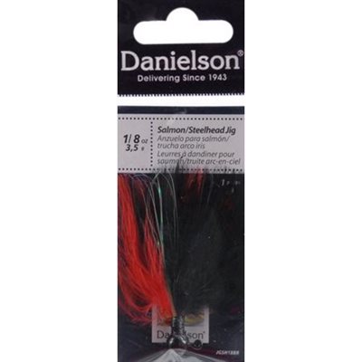 Danielson JGSH18BR Blackhawk Steelhead Jig 1 / 8oz Black / Red / B