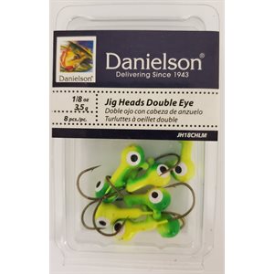 Danielson JH18CHLM Jighead 1 / 8oz Chartreuse / Lime
