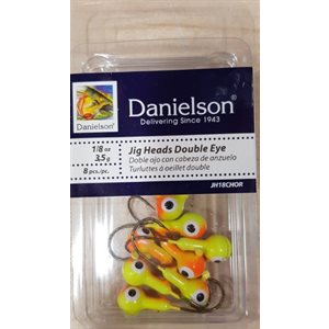 Danielson JH18CHOR Jighead 1 / 8oz Chartreuse / Orange