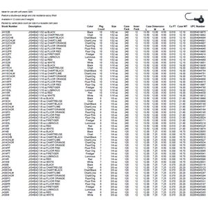 JIGHEAD 3 / 8 oz CHART / BLACK