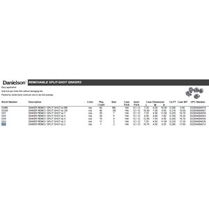 Danielson SS3 / 0 Removable Split Shot Sinker Size 3 / 0 40pk