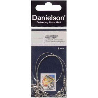 "Danielson WLB2012 Wire Leader 20 Lb Test Black 12"" 3pk "