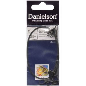 "Danielson WLB3012 Wire Leader 30 Lb Test Black 12"" 3pk "