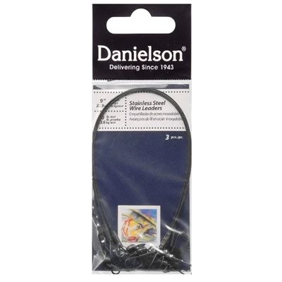 LEADER WIRE 30 lb TEST BLK 9"