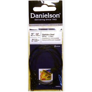 "Danielson WLB4518 Wire Leader 45 Lb Test Black 18"" 3pk "