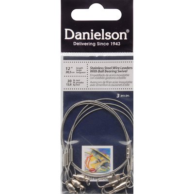 LEADER WIRE BALL BEARING 30 lb TEST 12"