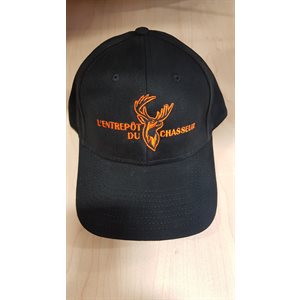 CASQUETTE CLASSIQUE NOIR LOGO ORANGE