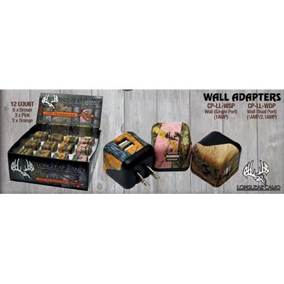Longleaf camo wall charger adapter, single port,