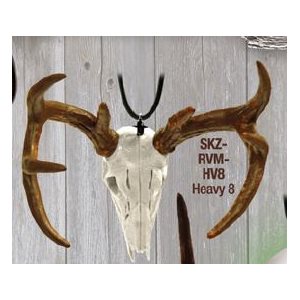"Skullz" mirror hanger, Heavy 8 pnt. Deer