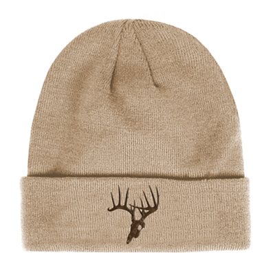 NEW SKULLZ logo Brown on Tan Toboggan