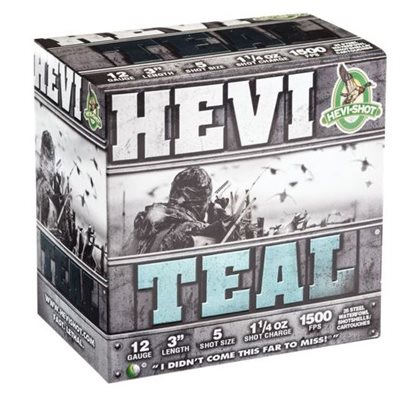 61225 HEVI-Teal 12 gauge 2.75", 1-1 / 8 oz.,#5- 25 ct.