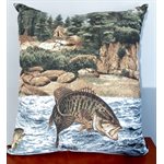 RIVER FISHING SQUARE PILLOW