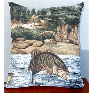 RIVER FISHING SQUARE PILLOW