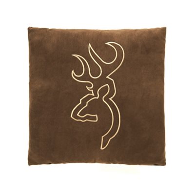 BROWNING BUCKMARK SUEDE BROWN PILLOW