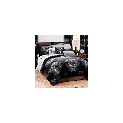 BONE COLLECTOR BLACK COMFORTER SET TWIN