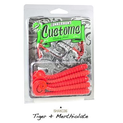 SHAKEY COMBO 1 / 4 oz - 2 pieces, 4 inch body - 5 piecesTIGER